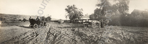 Image of Teams Hauling Gravel for repair work on the road at Coyote