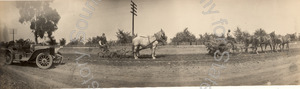 Image of Road construction with teams of horses