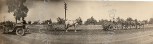 Image of Road construction with teams of horses