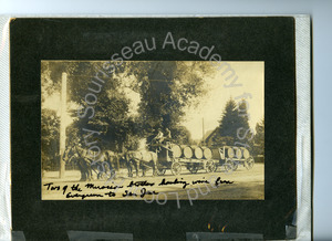 Image of Two of the Mirassou brothers hauling wine from Evergreen to San Jose