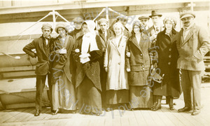 Image of Celestine and Thomasine Casalegno on board the France European Trip