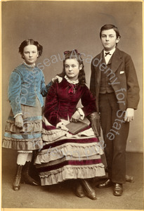 Image of Portrait of Flora, Allie, and Walter Haskell