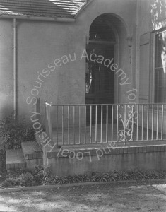 Image of View of front door and stoop of Vrendenburgh house 