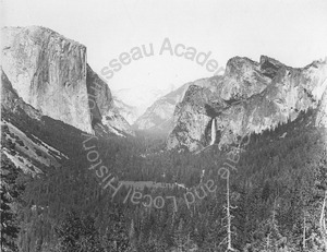 Image of El Capitan and Bridalveil Fall at Yosemite National Park