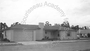 Image of View of exterior of house, from the street, designed by Andrew P. Hill, Jr.