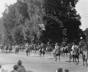 Image of Mounted riders in the Rose Parade