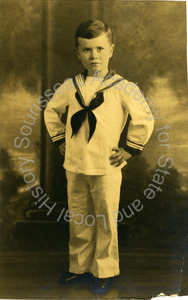 Image of Unidentified boy in sailor suit, likely a member of the Talbot family