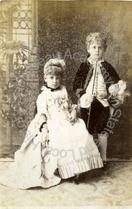 Image of Portrait of Earle Talbot and an unidentified young girl