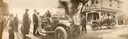 Image of Members of the auto club gathered in front of the Warm Springs Hotel