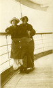 Image of Celestine and Thomasine Casalegno on deck